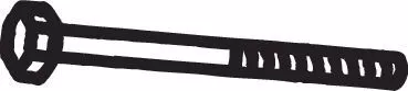 Bolt, exhaust system BOSAL 258-845)
