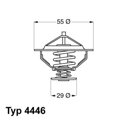 Thermostat, coolant BorgWarner (Wahler) 4446.83D)