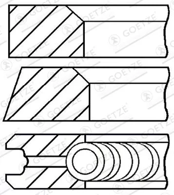 Zuigerveerenset GOETZE ENGINE 08-117900-00)
