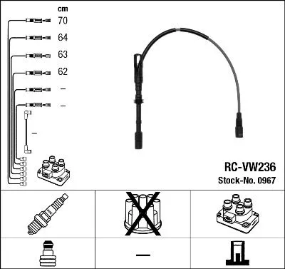 Ontstekingskabelset NGK 0967)
