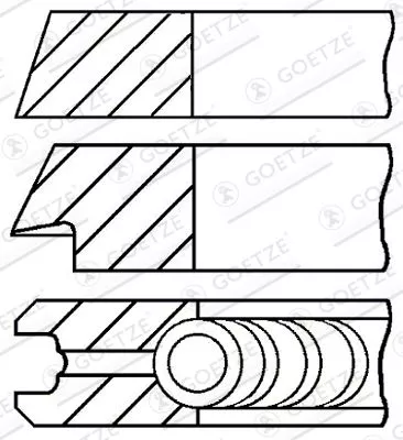 Zuigerveerenset GOETZE ENGINE 08-115900-00)