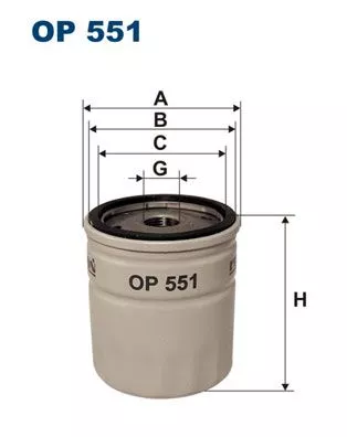 Filter, crankcase ventilation FILTRON OP 551)