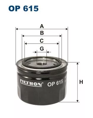 Oliefilter FILTRON OP 615)
