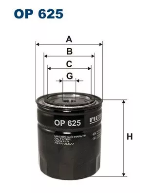 Oliefilter FILTRON OP 625)