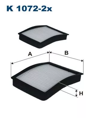 Filter, cabinelucht FILTRON K 1072-2x)