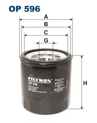 Oil Filter FILTRON OP 596)