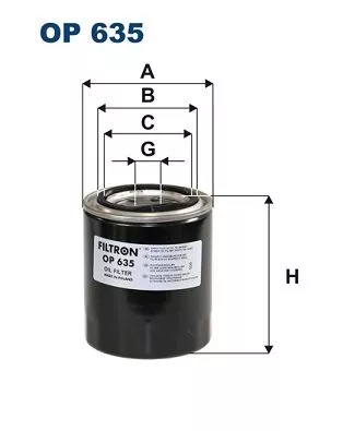 Oliefilter FILTRON OP 635)