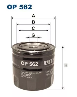 Oliefilter FILTRON OP 562)