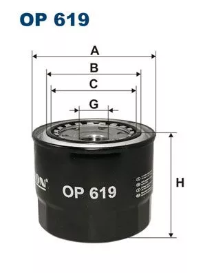 Oliefilter FILTRON OP 619)