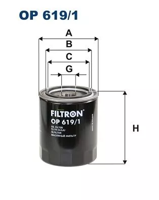 Oil Filter FILTRON OP 619/1)