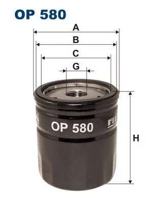 Oliefilter FILTRON OP 580)