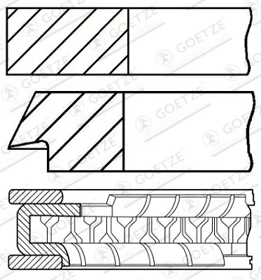 Zuigerveerenset GOETZE ENGINE 08-105900-00)