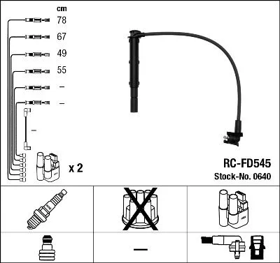Ontstekingskabelset NGK 0640)