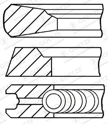 Zuigerveerenset GOETZE ENGINE 08-112100-00)
