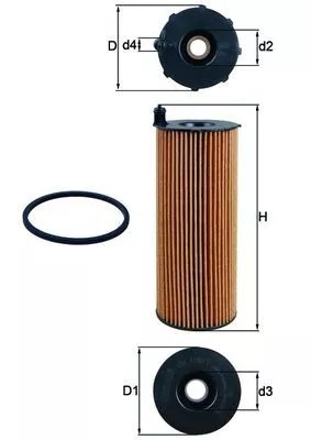 Oliefilter KNECHT OX 196/1D)