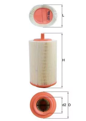 Luchtfilter KNECHT LX 1277)