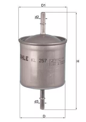 Brandstoffilter KNECHT KL 257)