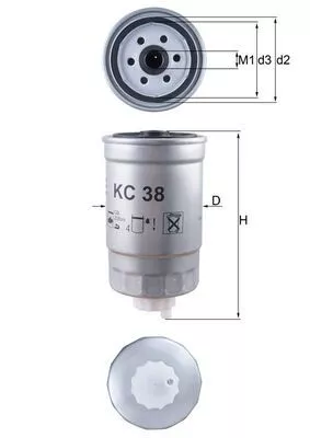 Fuel Filter KNECHT KC 38)
