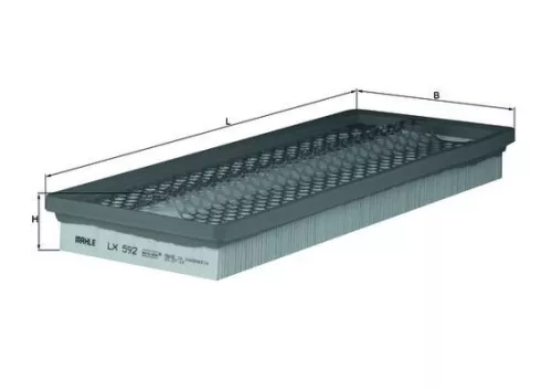 Luchtfilter KNECHT LX 592)
