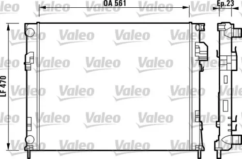 Radiator, engine cooling VALEO 732853)