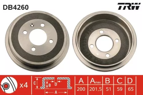 Brake Drum TRW DB4260)