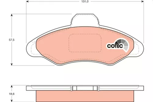 Brake Pad Set, disc brake TRW GDB897)