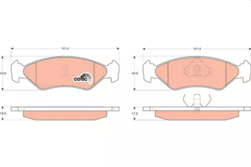 Brake Pad Set, disc brake TRW GDB953)