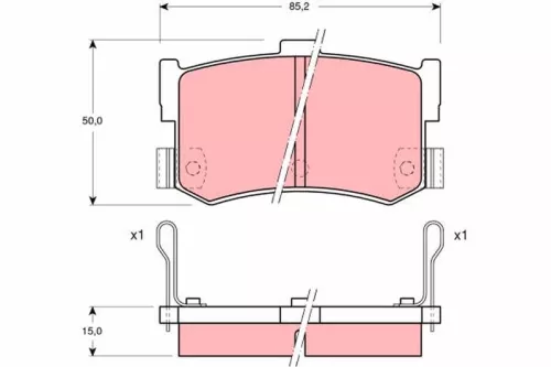 Brake Pad Set, disc brake TRW GDB994)