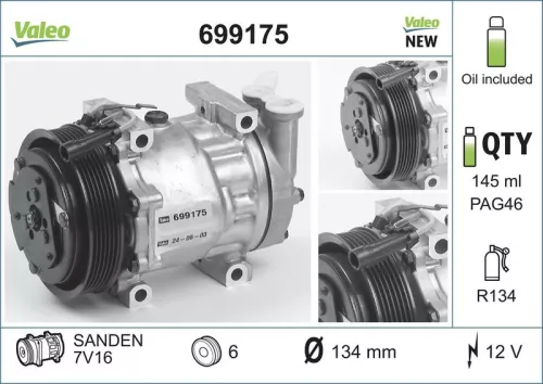 Compressor, airconditioning VALEO 699175)
