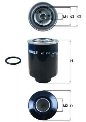 Fuel Filter KNECHT KC 135D)