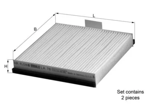 Filter, cabinelucht KNECHT LA 76/S)