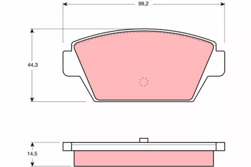 Brake Pad Set, disc brake TRW GDB945)