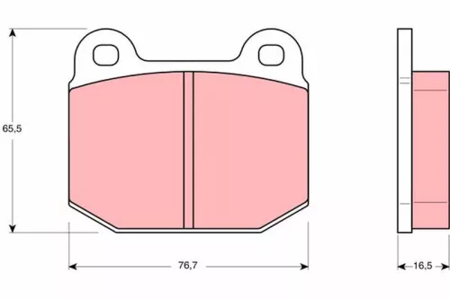 Brake Pad Set, disc brake TRW GDB611)