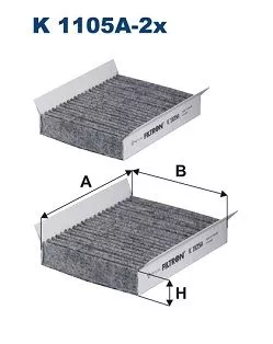 Filter, cabinelucht FILTRON K 1105A-2x)