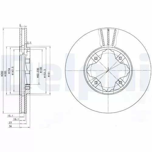 Remschijf DELPHI BG3042)
