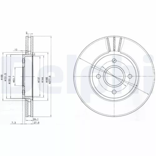 Brake Disc DELPHI BG2880)