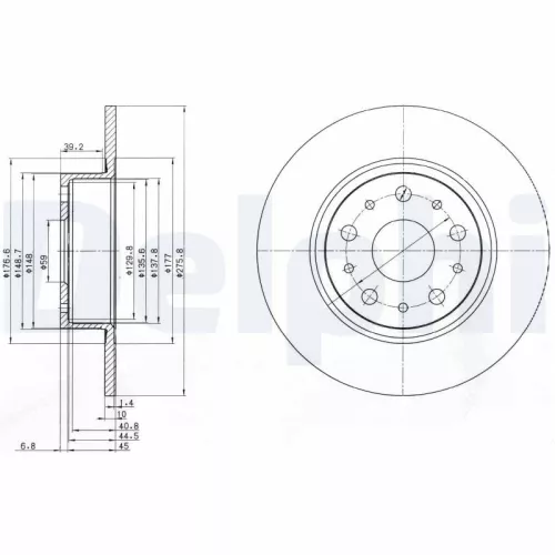 Brake Disc DELPHI BG3235)