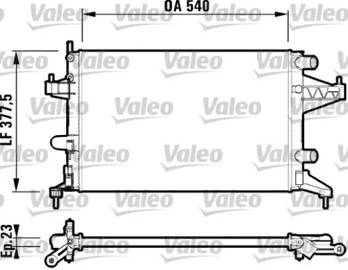 Radiator, motorkoeling VALEO 732825)
