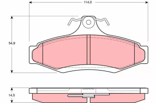 Brake Pad Set, disc brake TRW GDB3172)