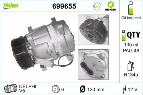Compressor, air conditioning VALEO 699655)