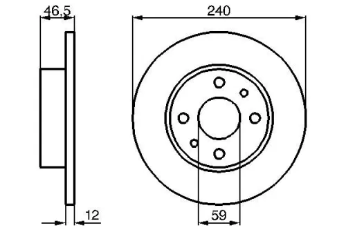 Remschijf BOSCH 0 986 478 353)