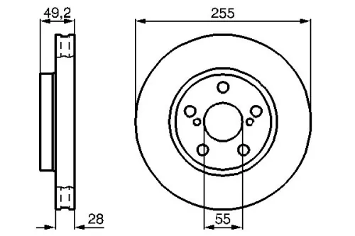Brake Disc BOSCH 0 986 478 858)