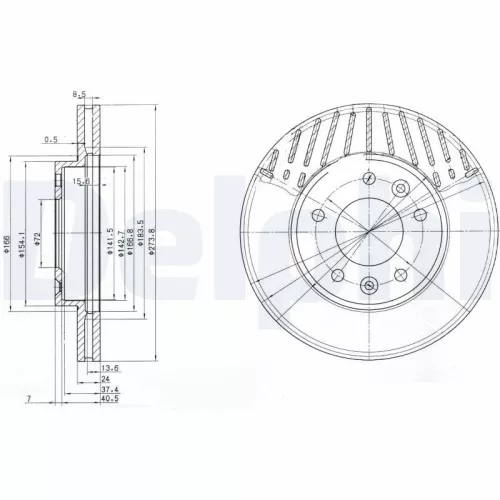 Brake Disc DELPHI BG3681)