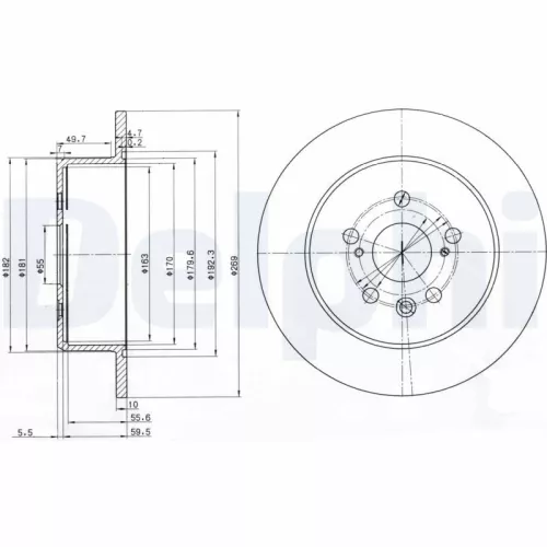 Remschijf DELPHI BG3691)