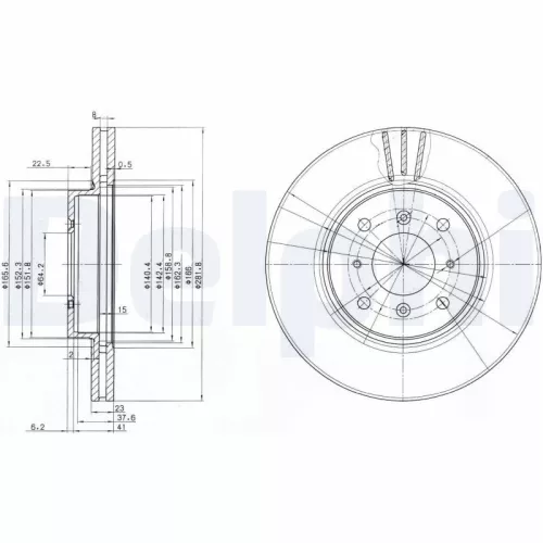 Brake Disc DELPHI BG3695)