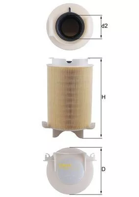 Luchtfilter KNECHT LX 1566)