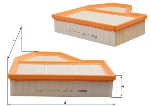 Luchtfilter KNECHT LX 987)