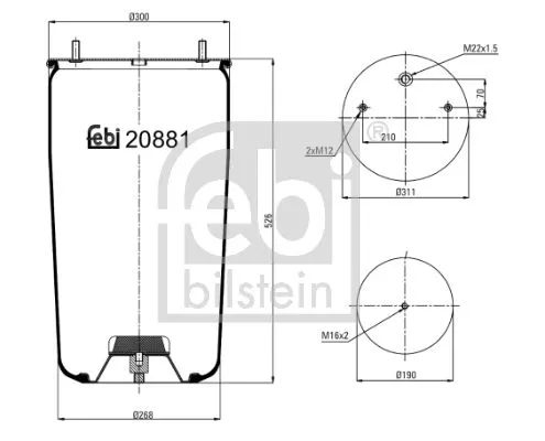 Draagarm/achterwielophanging FEBI BILSTEIN 21675)