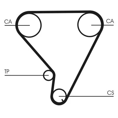Distributieriem CONTINENTAL CTAM CT1033)