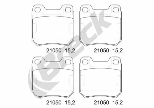 Brake Pad Set, disc brake BRECK 21050 00 704 00)